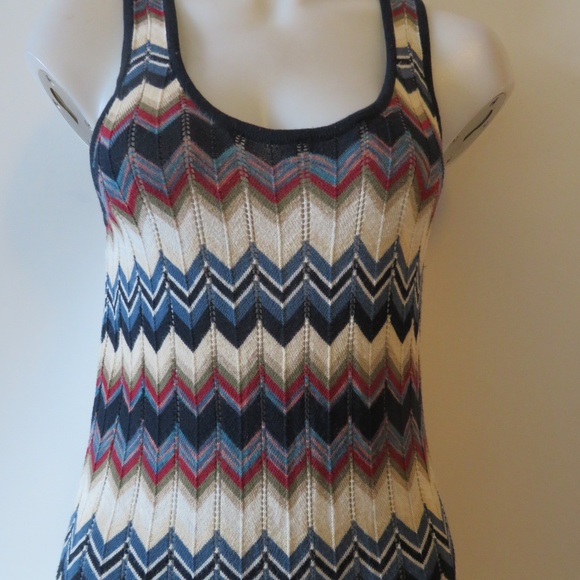 COTTON BY AUTUMN CASHMERE CHEVRON TANK DRESS S* - Picture 3 of 5